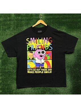 Smiling Friends Pim Let's Go Out There nd Make People Happy T-Shirt Size 2X